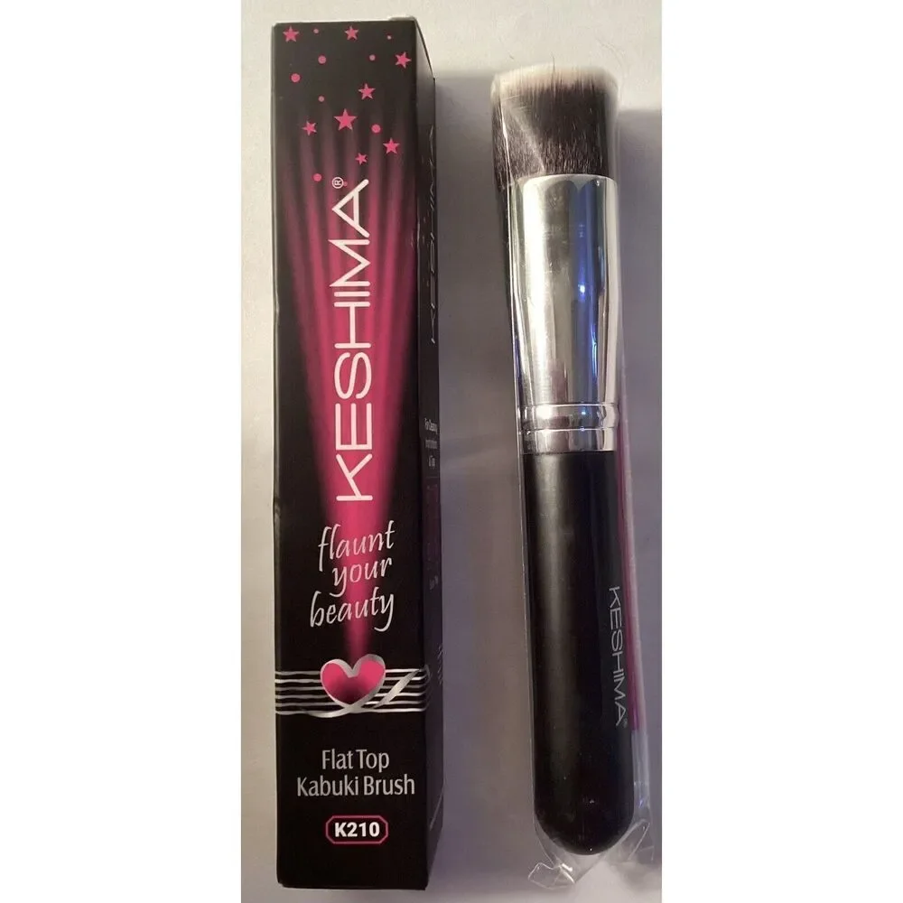 Premium Flat Top Kabuki Foundation Brush - Makeup Brush for Liquid Powder Cream